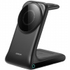 JOYROOM JR-W15 3v1 magnetický bezdrôtový stojan pre iPhone / Apple Watch / AirPods - 15W - čierny - možnosť vrátiť tovar ZADARMO do 30tich dní