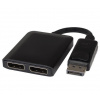 PremiumCord adaptér DisplayPort - 2x DisplayPort, MST,rozšíření+zrcadlení+2 obrazy, 4K*2K kportad17