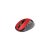 C-TECH myš WLM-02, čierno-červená, bezdrôtová, 1600DPI, 6 tlačidiel, USB nano receiver WLM-02R