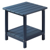 Vevor Bočný stolík do exteriéru, 450×380×440 mm, dvojvrstvový hdpe, modrý HWBZHDPEJXZM041FG001V0