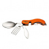 Neo Tools Kempingový vreckový nôž, hliník, 100mm, 3v1, nôž, vidlička, lyžica 63-027