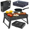 Verk Cestovní gril přenosný skládací kufr na dřevěné uhlí kempování bbq