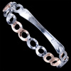 Silver.ag Prsteň strieborný, krúžky, pozlátený R2909