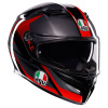 Prilba AGV K3 STRIGA Black Grey Red Veľkosť: M (57-58 cm)