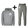 Teplákový set s LOGOM Farba: tmavosivý melír, Veľkosť: M