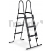 Schody k bazénu pool ladder Exit Toys pre výšku 91 - 107 cm kovový rám protišmykové čierne