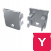 ŠEDÁ ZÁSUVKA Y s otvorom - Hliníkový profil LUMINES