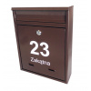 Poštová skrinka pre oceľové písmená, hnedá farba (Poštová skrinka pre oceľové písmená, hnedá farba)