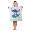 Jerry Fabrics plážová osuška pončo Lilo and Stitch Blue 50x115 cm