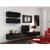 Obývacia stena Vigo 13 (čierna/čierny lesk)