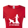 Dámské tričko na rozlučku Let´s get married, Barva Červená, Velikost XL Bezvatriko.cz 201006