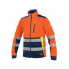 Bunda CXS BENSON, výstražná, softshell, pánska, oranžovo-modrá Veľkosť: 3XL