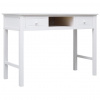 vidaXL Stôl biely 108x45x76 cm masívne drevo paulovnia 338537