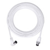 Účastnická šňůra Solight SSN12X0E, koaxiální kabel, 10 m, bílá