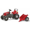 Hračka Rolly Toys Šliapací traktor Junior s vlečkou červený akčný