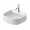 Duravit Zencha - Umývadlo na dosku, 42x42 cm, bez prepadu, otvor na batériu, DuraCeram, WonderGliss, biela 23744200711