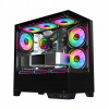 PÚZDRO Gamer ELITE BPQ1 AKVÁRIUM DVOJITÉ TVRDENÉ SKLO ATX USB 3.0