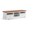 PROXIMA.store - Rustikálny veľký TV stolík - BELLUNO ELEGANT FARBA: biela - dub