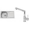 Set Sinks (dřez Okio 780 V 0,5 mm matný + baterie Mix 350 P Chrom - lesklý) OK78VMI350PC