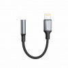 Audio adaptér Swissten Lightning - 3,5 mm aux 0,15 m čierny