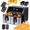 BEZTUKOVÁ FRITÉZA AIR FRYER ELDOM DVOJITÁ 9 L DVOJKOMOROVÁ + SUŠIČKA