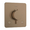 Hansgrohe Ecostat Comfort Q - Termostatická batéria pod omietku, na 2 spotrebiče, kefovaný bronz 33713140