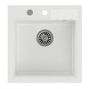 SAPHO Granitový drez na vstavanie, 50x52cm, biely GR1041