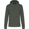 Kariban Mikina Kariban K4027 s kapucí, ekologická, pánská COT20402707201-dark khaki S Khaki tmavá
