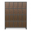 Jan Nowak Skriňa s priehradkami ROBERT, 1360 x 1720 x 450 mm, Eco Design: antracitová/ orech