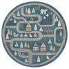 Dětský koberec Adventures 105967 Blue Grey kruh 140x140 (průměr) kruh cm