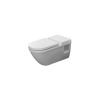 DURAVIT Starck 3 závesné WC s hlbokým splachovaním, 360 mm x 700 mm, s povrchom WonderGliss, 22030900001