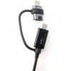 Dátový kábel EP-DG950DBE Samsung kombinovaný typu C/microUSB čierny (Bulk)