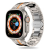 AppleMix Remienok TECH PROTECT pre Apple Watch Ultra 49mm / 46mm / 45mm / 44mm / 42mm - nerezová oceľ - titán / oranžová