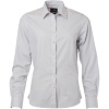 James & Nicholson Košile JN 677, popelínová, dlouhý rukáv, dámská COT02067703901-light grey S Šedá světlá