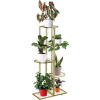 Kovové květináče stojící pro 6 květináčů 97x43x22cm (zlato) Universal