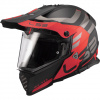 LS2 MX436 Pioneer EVO ADVENTURER Matt Black Red