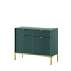 Piaski Komoda Nova so zásuvkami (KSZ104), zelená / zlatá