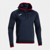 JOMA COMBI PREMIUM MIKINA S KAPUCÍ UNISEX - Tmavě modrá, Červená - veľkosť 3XL