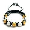 Shamballa náramok zlato-strieborný 9