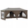 Skladací párty stan so stenami, farba taupe, 3x6 m