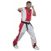 TOP TEN T-Shirt, V-Neck for kickboxing “Kickboxing” - white-red, size S Size: S, 160 cm, Color: White - Red, Gloves cut: Without Label
