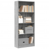 zahrada-XL Knižnica sivá sonoma 60x24x143 cm kompozitné drevo 857817