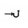 Mini háčik na stenu, haczyk na záclony a závesy, rozeta, čierny