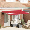 zahrada-XL Zatemniteľná markíza Červená 400 x 200 cm Polyester, Hliník 3329891