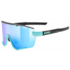 UVEX SPORTSTYLE 236 Small SET Aqua black mat/mirror blue CAT.3+CAT.0 sportovní brýle s vyměnitelnými skly