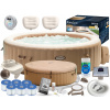 Intex kruhový nafukovací hydromasážny bazén 1098 l (Nafukovacia hydromasážna vírivka Pure Spa Intex 28428 pre 6 osôb PLNÁ + OSVETLENIE)