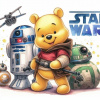 CUKROVÁ TLAČ jedlý obrázok na tortu Cukrová hmota Macko Pú Star Wars + MENO
