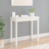vidaXL Konzolový stolík biely 80x40x75 cm masívne borovicové drevo