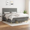 Box spring postel s matrací tmavě šedá 180x200 cm textil Šedá 3137494