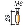 Economy MD0009-82 | Zváracia špička pre poloautomat CuCrZr, M6 x 1,2 x 28 mm